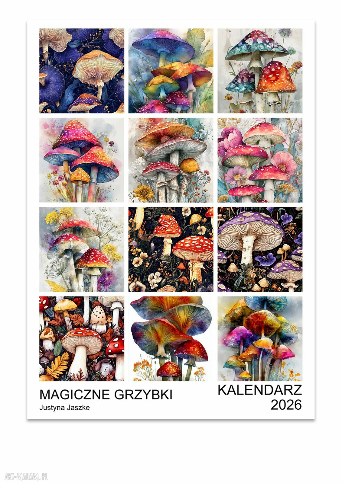 Kalendarz 2026 Magiczne grzybki 15x21 cm