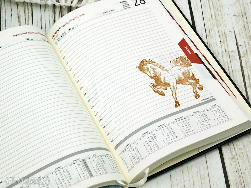 Kalendarz książkowy 2017 „Nasza Stajnia” A5 - scrapbooking z końmi