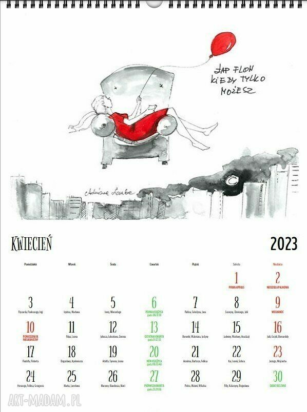 "KALENDARZ WIEDŹMOWY 2023" - wyjątkowy kalendarz z pracami artystki Adriany Laube