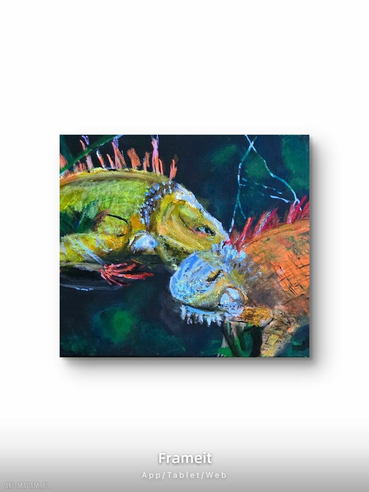 Kameleony - obraz akrylowy na płótnie 40x30x1 cm, gotowy do zawieszenia