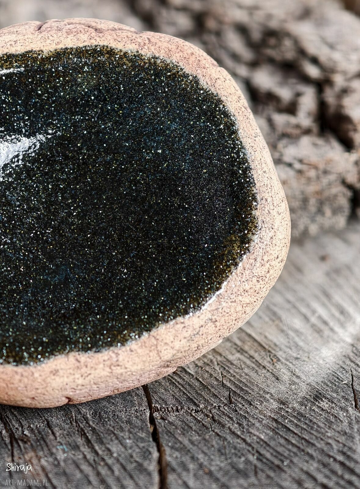 Kamień spokoju z ceramiki - worry stone Noc