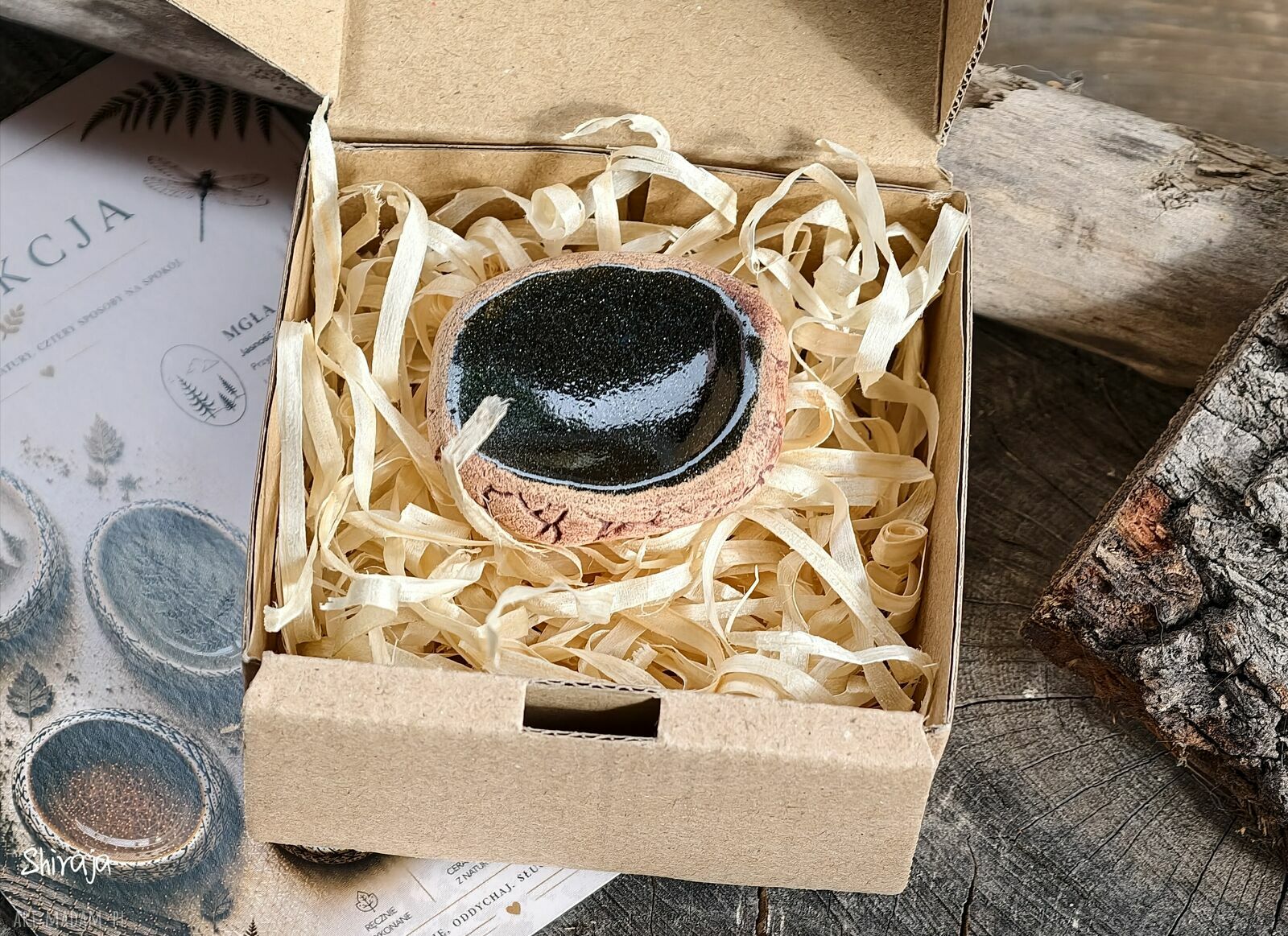Kamień spokoju z ceramiki - worry stone Noc