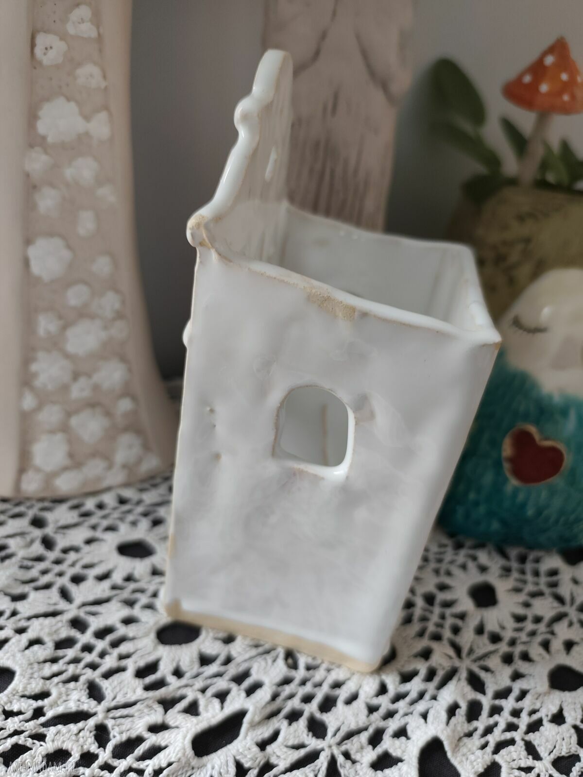 Kamieniczka ceramiczna lampion 18 cm - ciepłe światło w Twoim domu
