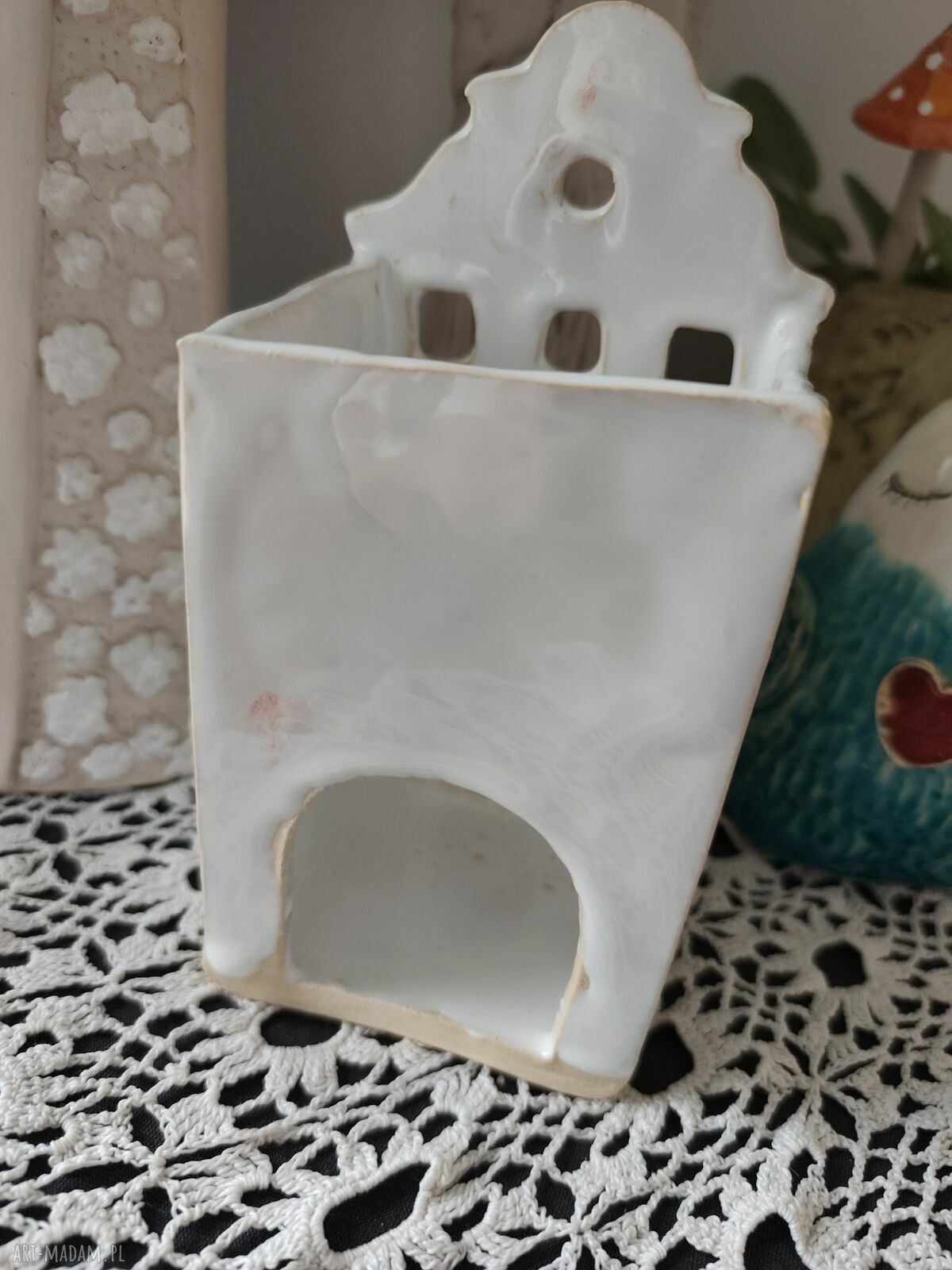 Kamieniczka ceramiczna lampion 18 cm - ciepłe światło w Twoim domu