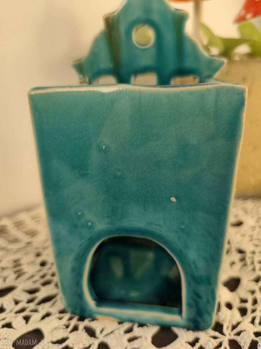 Kamieniczka ceramiczna lampion na świecę (18 cm)