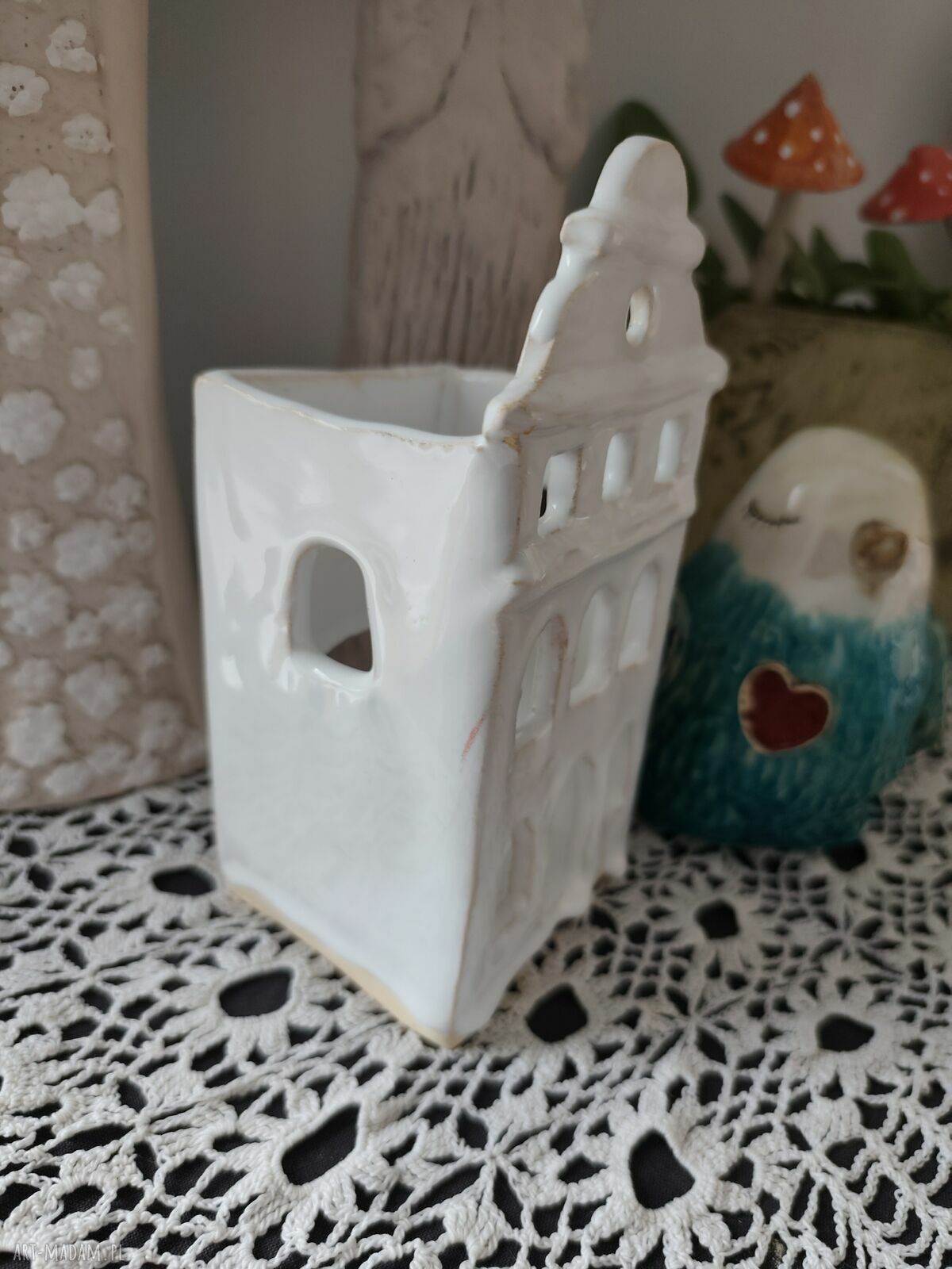 Kamieniczka ceramiczna lampion 18 cm - ciepłe światło w Twoim domu