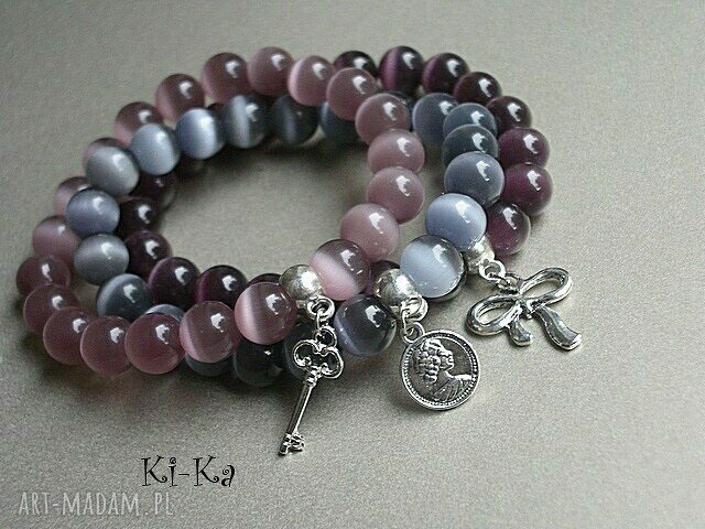 BLACKBERRY AND GREY 7 Hand Made