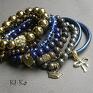 handmade bransoletki dark blue and brown 6