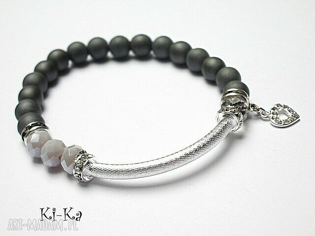Hematite and diamonds vol hematyt kryształki kamienie projekt