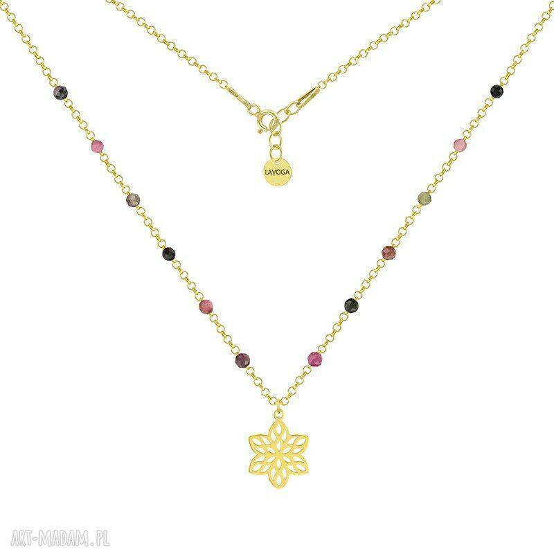 Naszyjnik turmalinów kwiatkiem earth energy kwiatek turmalin