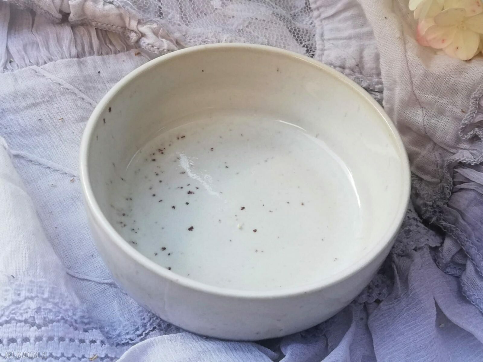 Kamionkowa miseczka handmade GAIA - ceramiczna podstawka na świecę, dipy i biżuterię