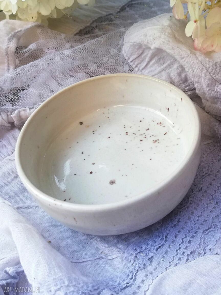 Kamionkowa miseczka handmade GAIA - ceramiczna podstawka na świecę, dipy i biżuterię