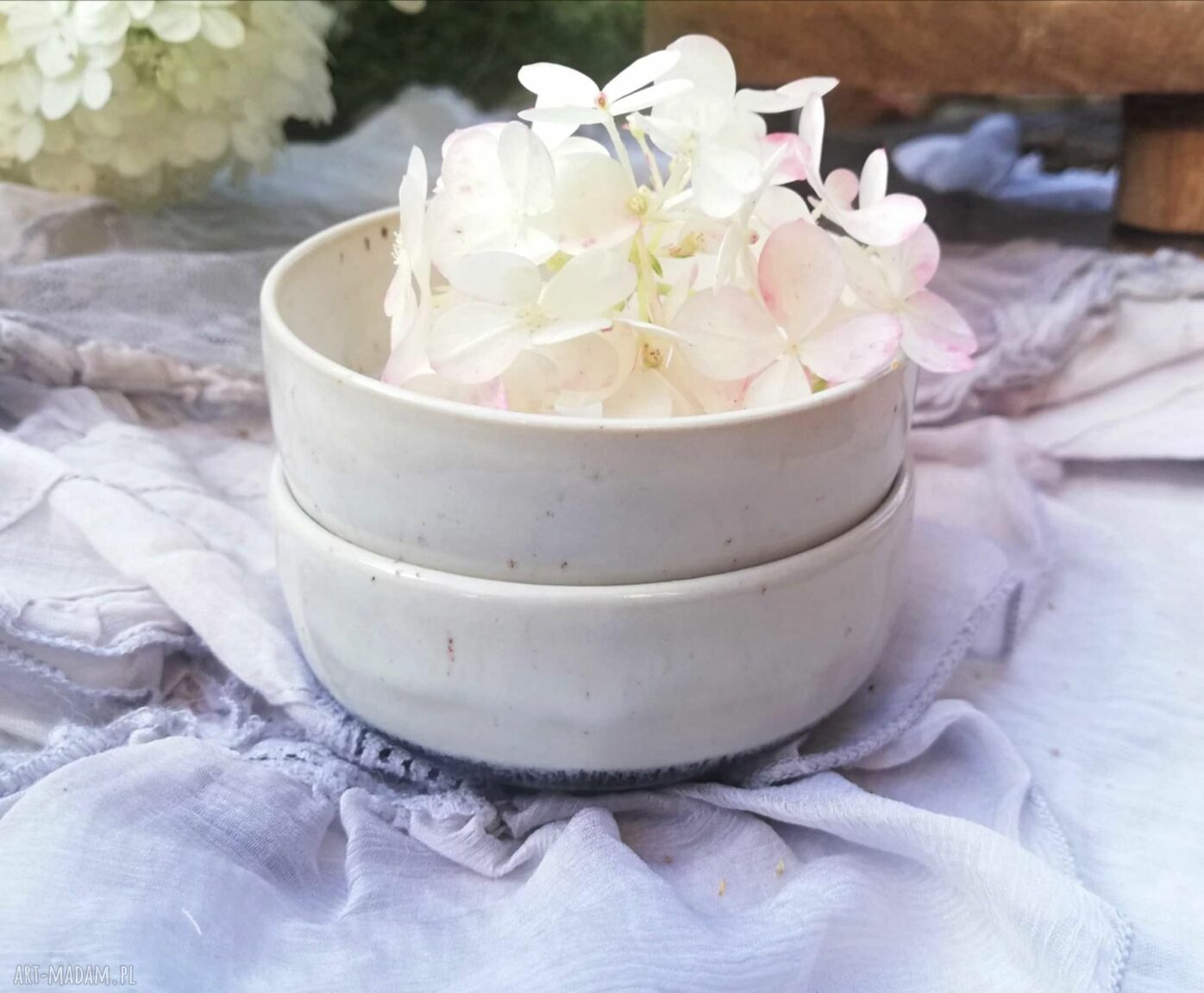 Kamionkowa miseczka handmade GAIA - ceramiczna podstawka na świecę, dipy i biżuterię