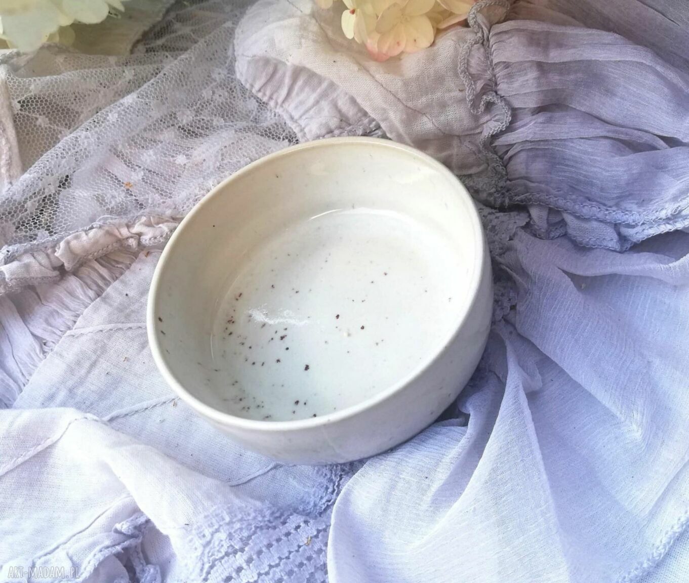 Kamionkowa miseczka handmade GAIA - ceramiczna podstawka na świecę, dipy i biżuterię