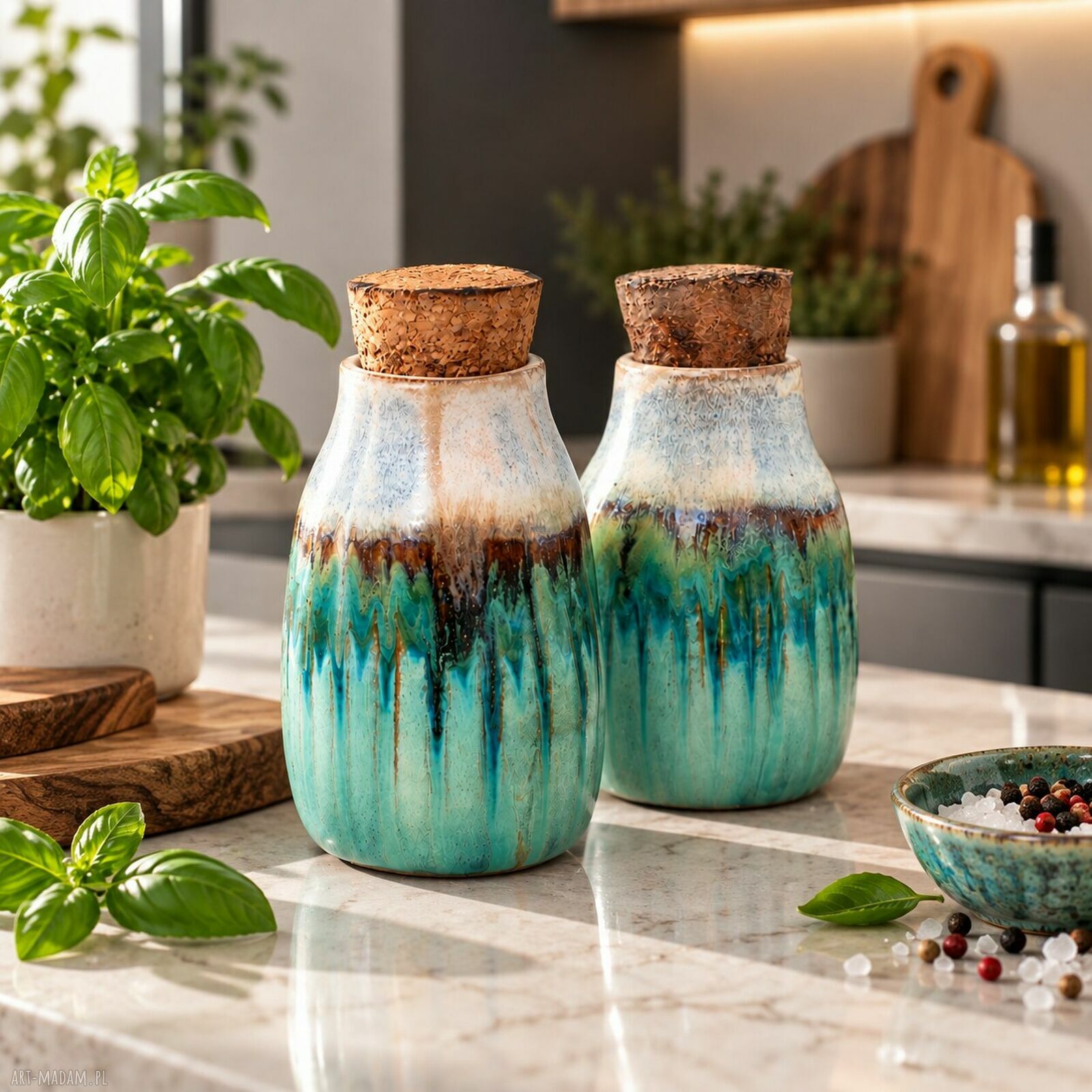 Ręcznie robiona ceramiczna dekoracja do domu