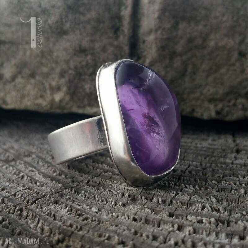 pierścionki: Kandela srebrny pierścień z ametrynem ręcznie robione