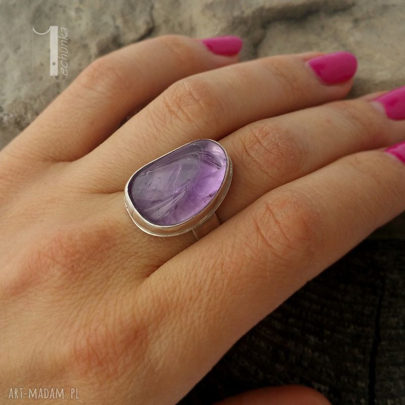 pierścionki: Kandela srebrny pierścień z ametrynem ręcznie robione