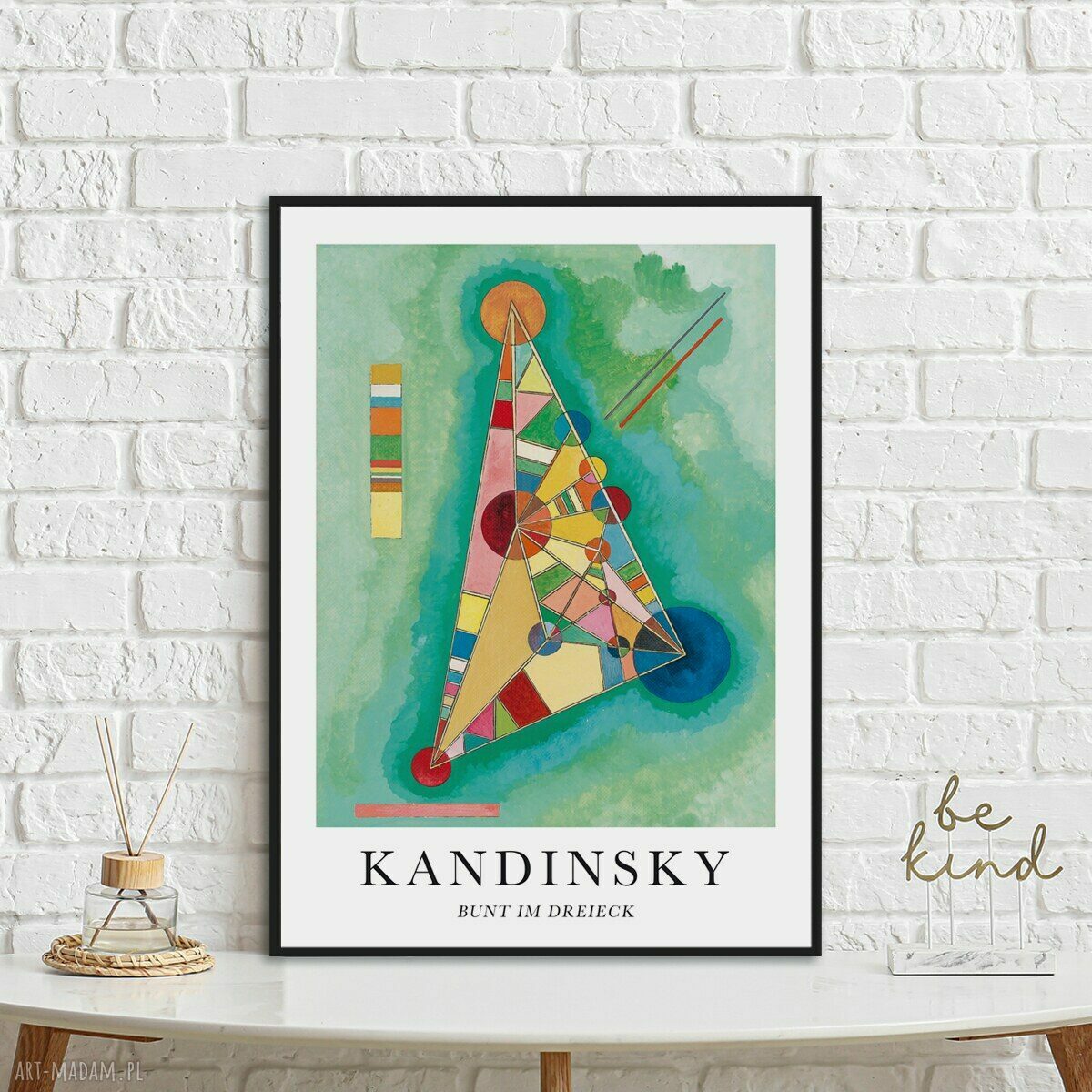 Plakat Kandinsky Bunt im Dreieck 40x50 cm - kolorowa dekoracja do salonu