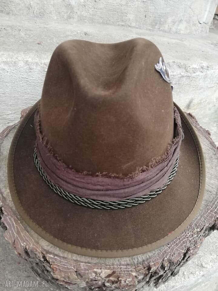 Kapelusz Jelonek w stylu vintage - handmade