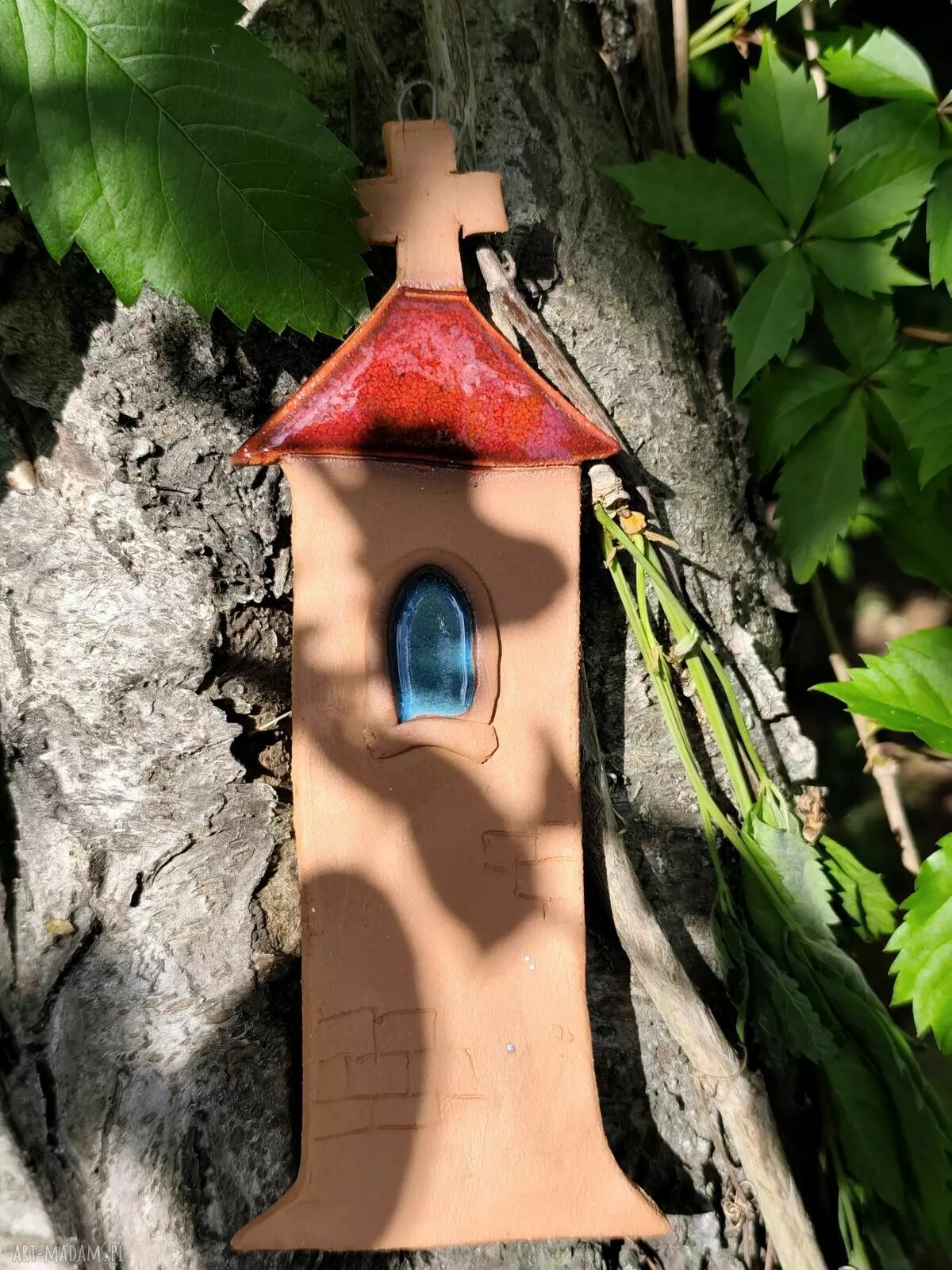 Wysoka kapliczka ceramiczna handmade