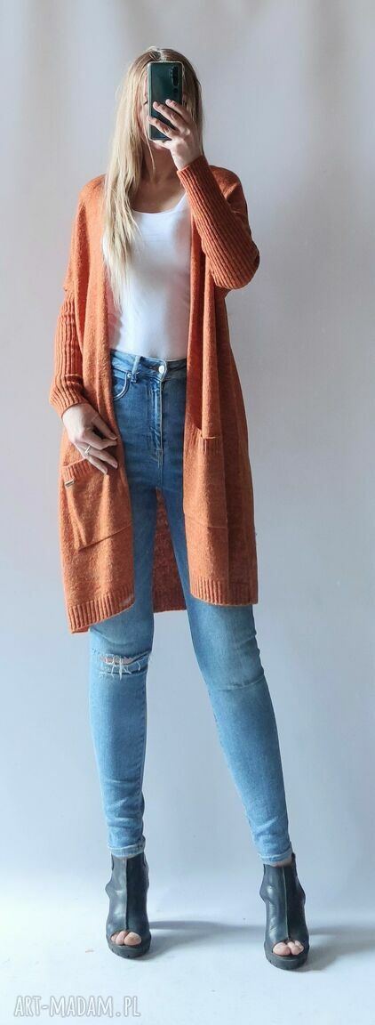 Kardigan damski oversize Bellafeltro - elegancka narzutka z kieszeniami