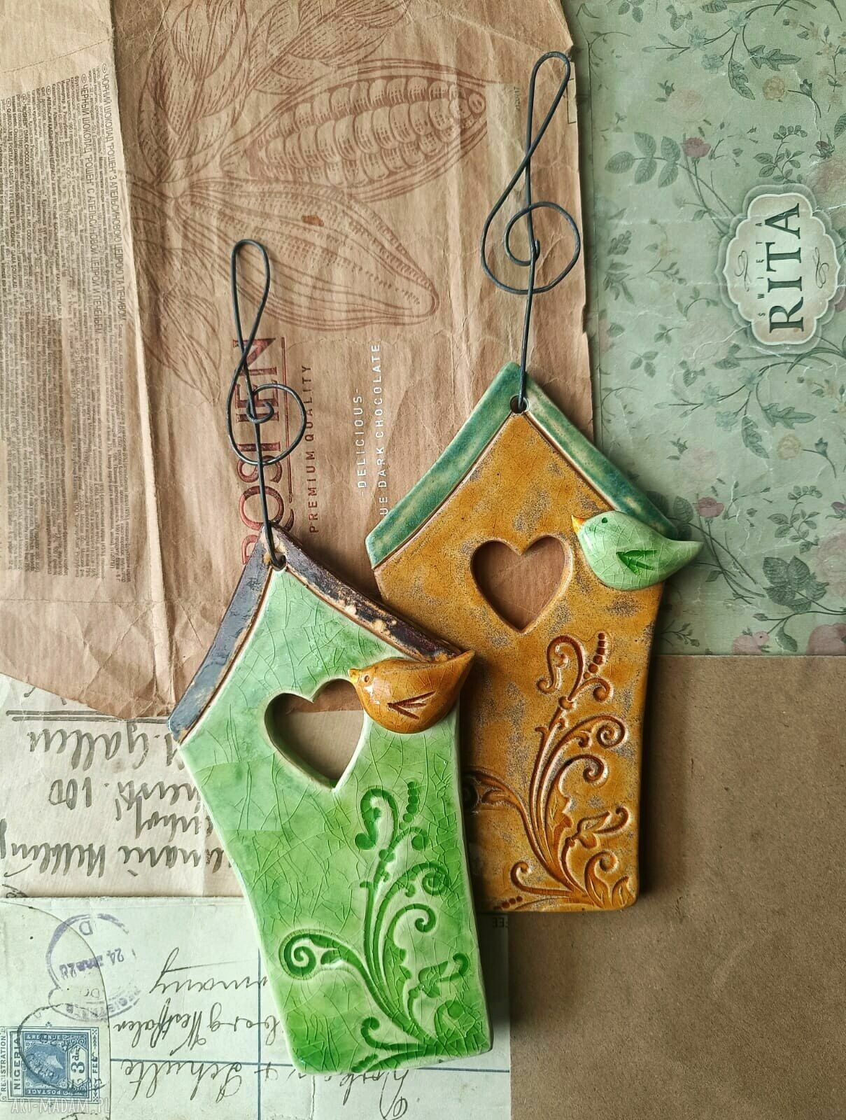 Ceramiczne karmniki dla ptaków - wyjątkowe zawieszki handmade