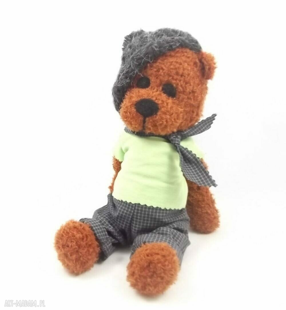 Karol - miś szydełkowy z ruchomymi rączkami i nóżkami (32 cm)