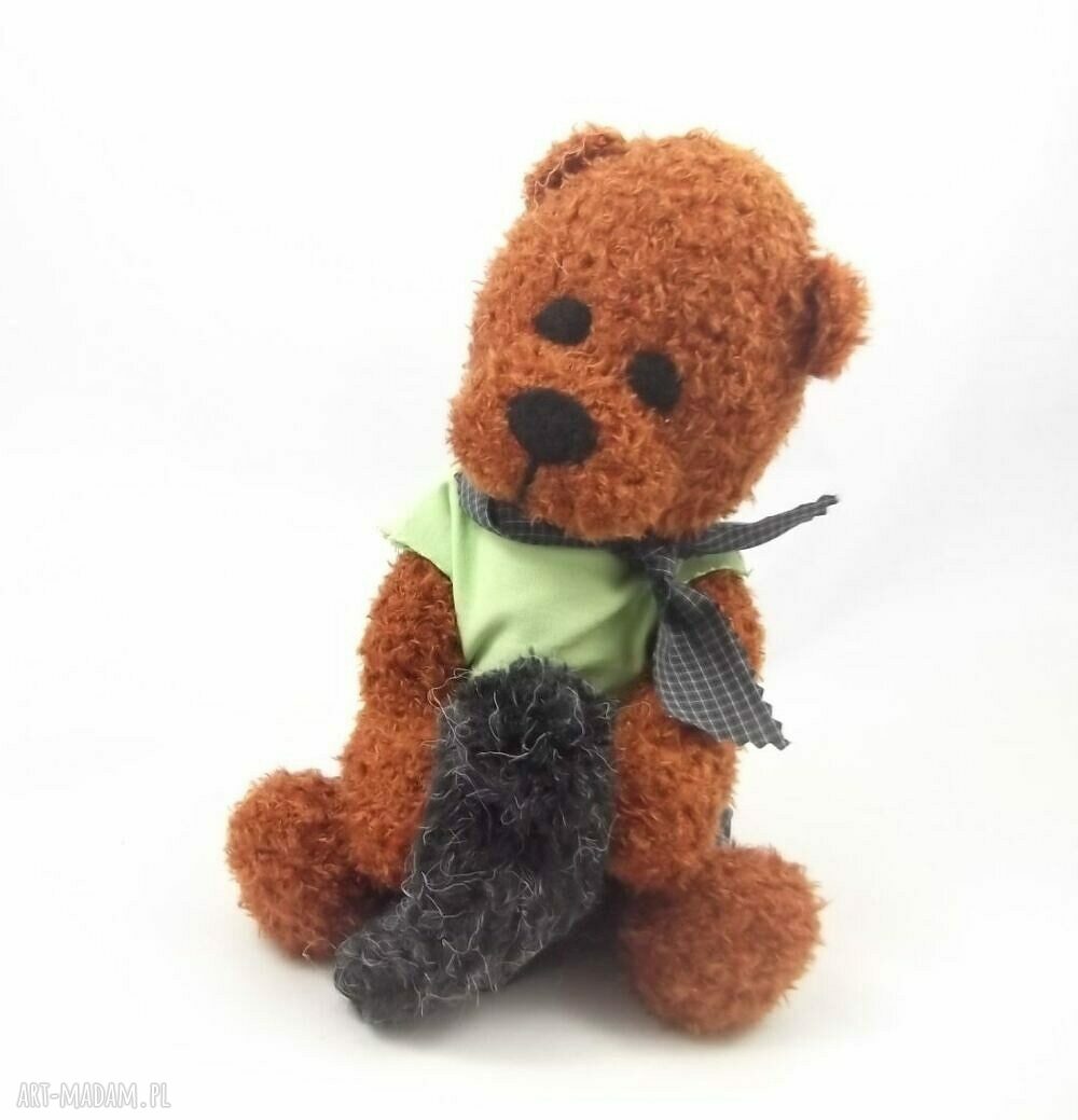 Karol - miś szydełkowy z ruchomymi rączkami i nóżkami (32 cm)
