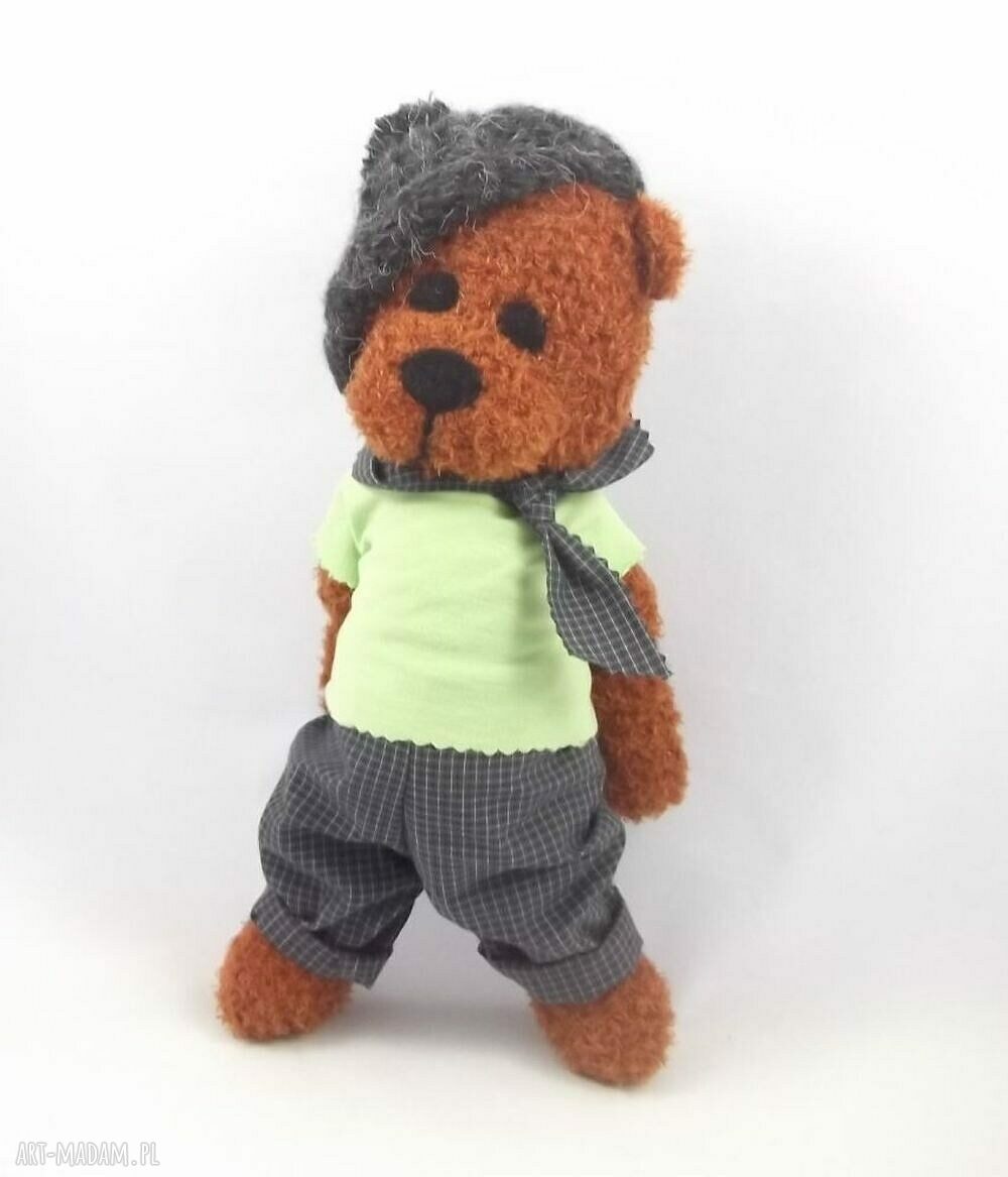 Karol - miś szydełkowy z ruchomymi rączkami i nóżkami (32 cm)