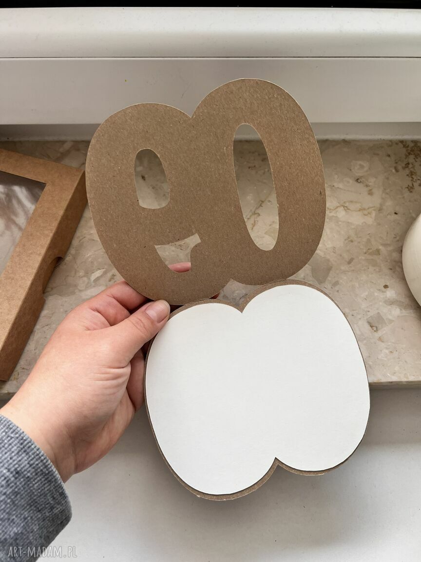 Personalizowana kartka na 60 urodziny „60” w pudrowym różu