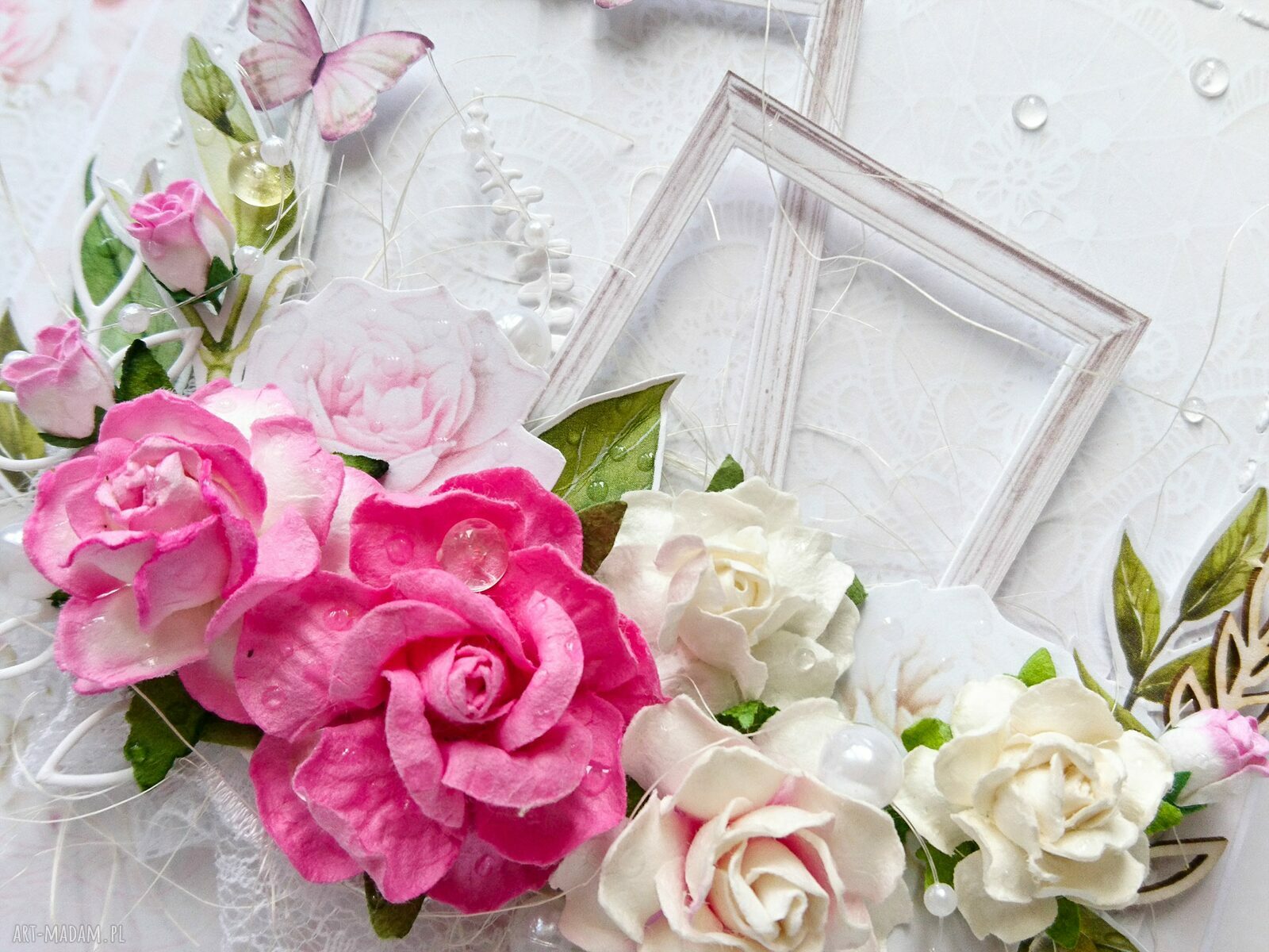 scrapbooking kartki: Kartka A5 na Ślub, w pudełku handmade