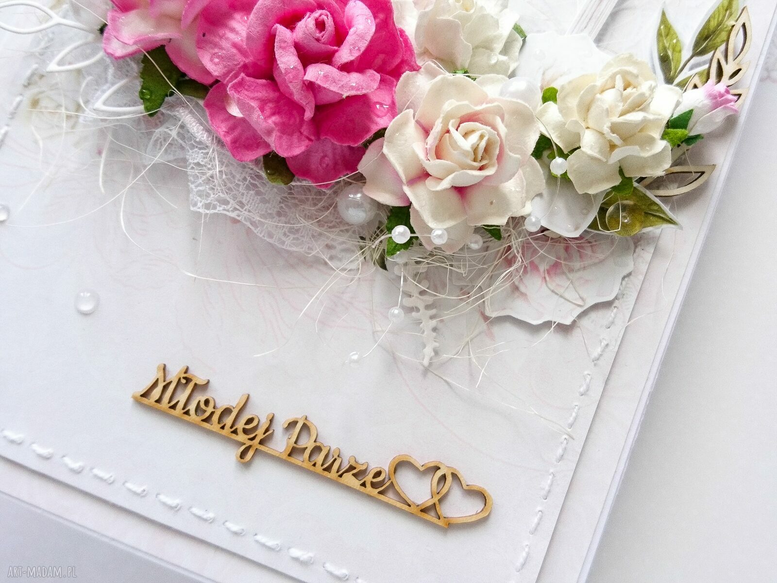 scrapbooking kartki: Kartka A5 na Ślub, w pudełku handmade