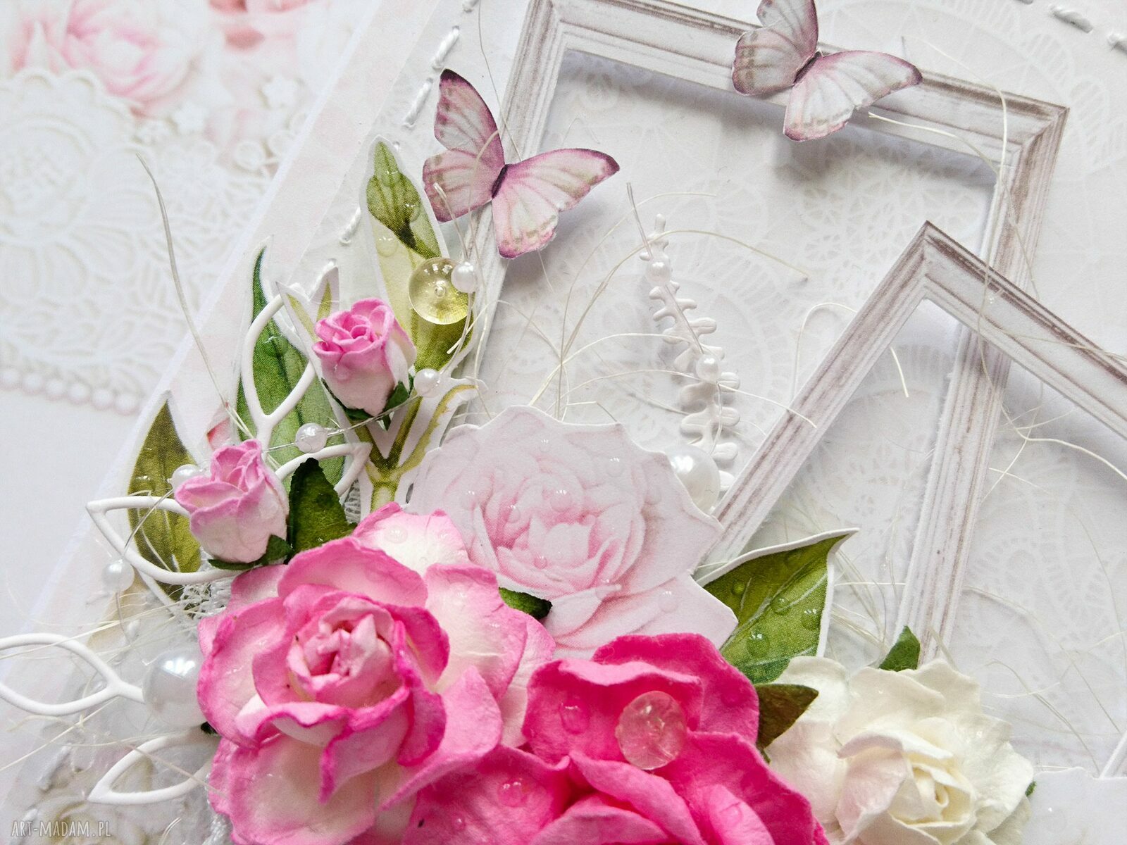 scrapbooking kartki: Kartka A5 na Ślub, w pudełku handmade