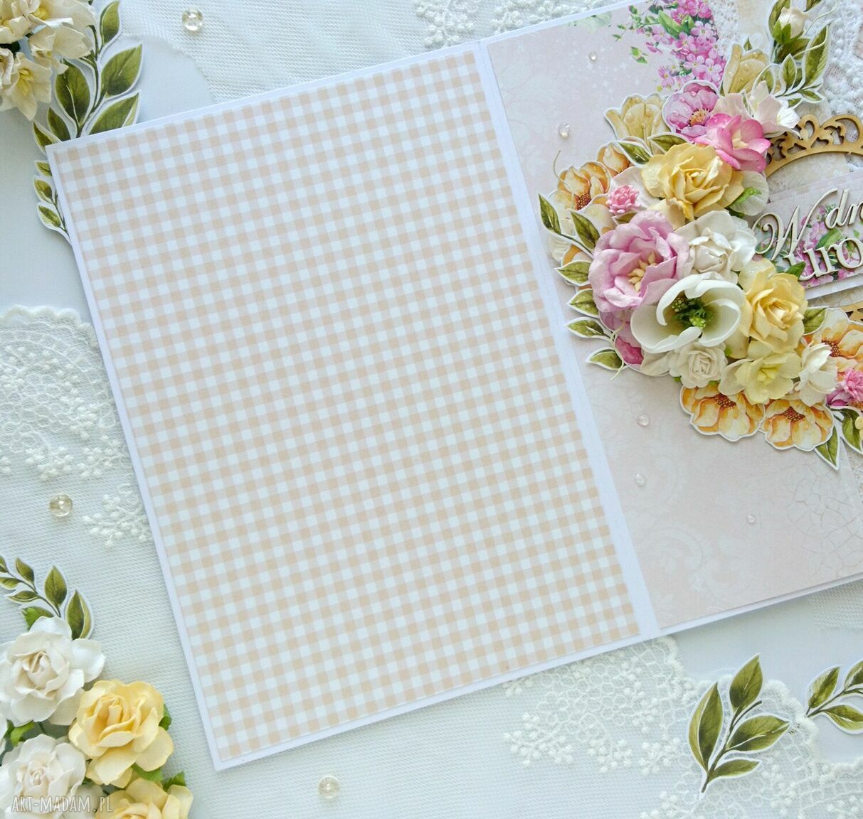 scrapbooking kartki: Kartka A5 na urodziny w pudełku Handmade