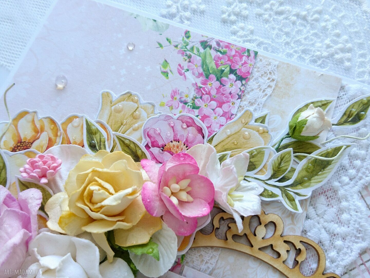 scrapbooking kartki: Kartka A5 na urodziny w pudełku Handmade