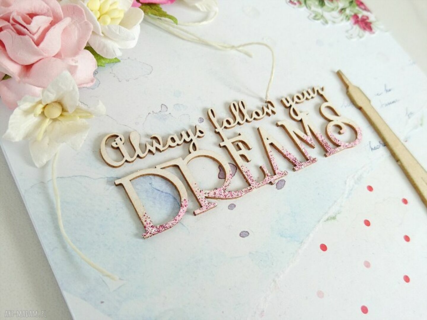 scrapbooking kartki: Kartka A5 z rowerem i wieżą Eiffla Ręcznie robione