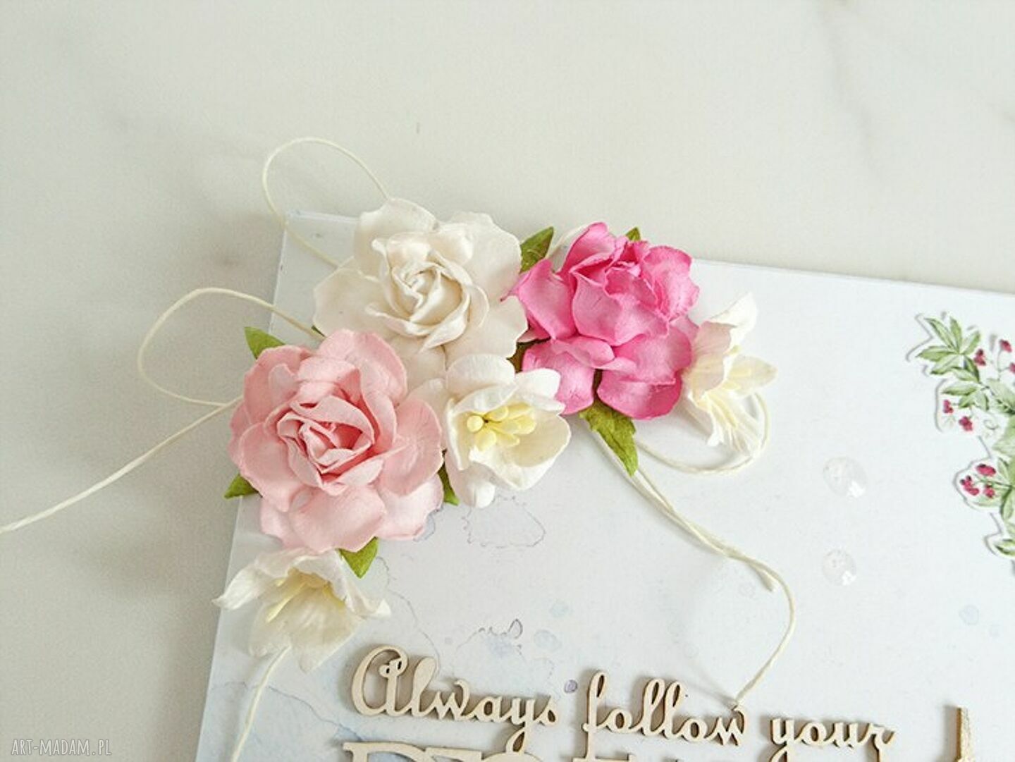 scrapbooking kartki: Kartka A5 z rowerem i wieżą Eiffla Ręcznie robione