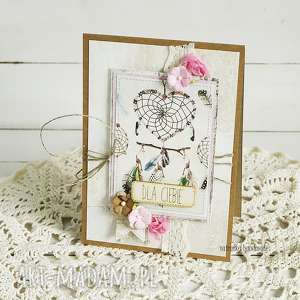 kartka boho dla ciebie 199 - beżowe scrapbooking kartki