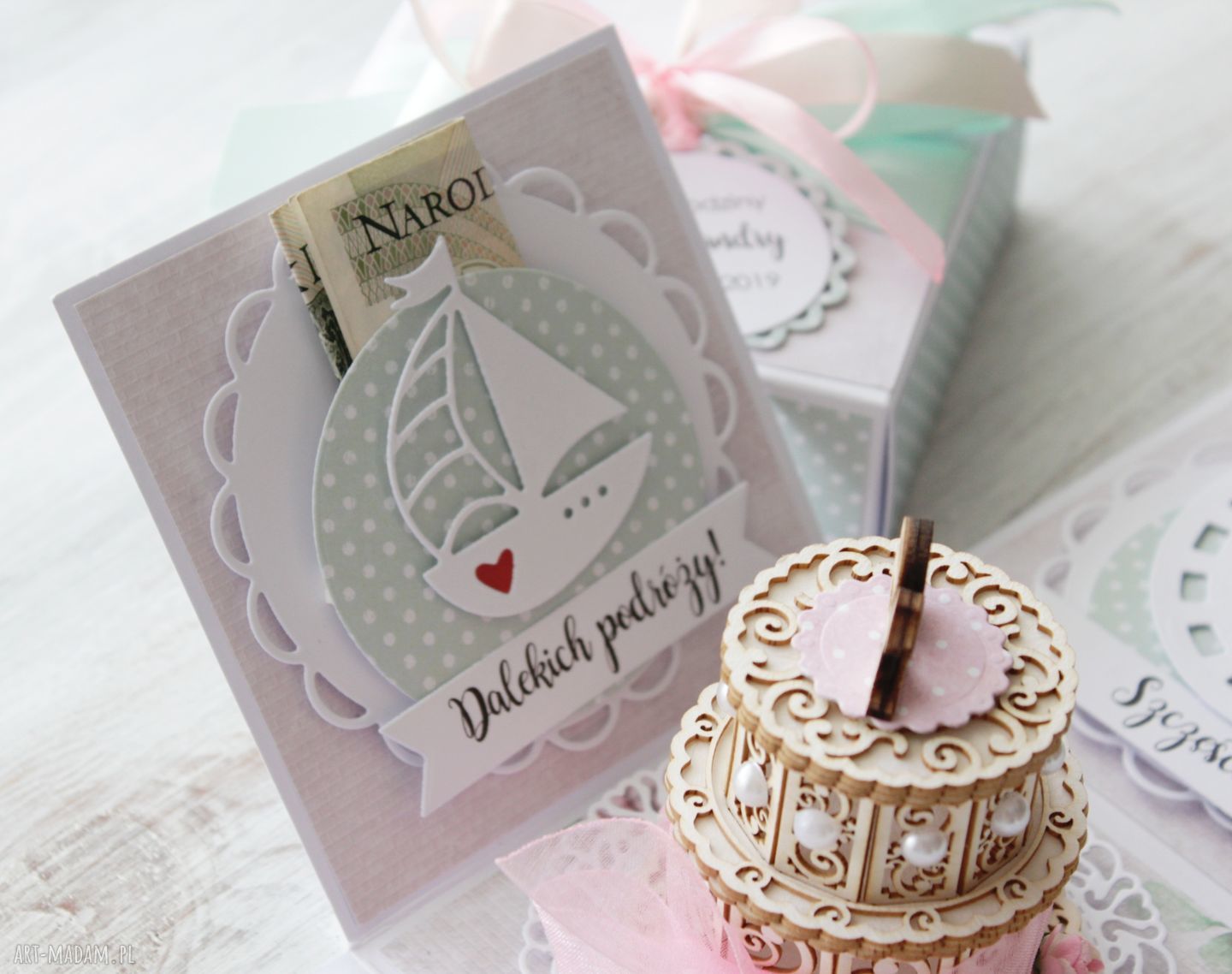 scrapbooking kartki: Box eksplodujące pudełko osiemnastka prezent Hand Made