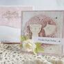 handmade scrapbooking kartki na chrzest z białą szatką