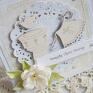 handmade scrapbooking kartki święty na chrzest - z białą szatką