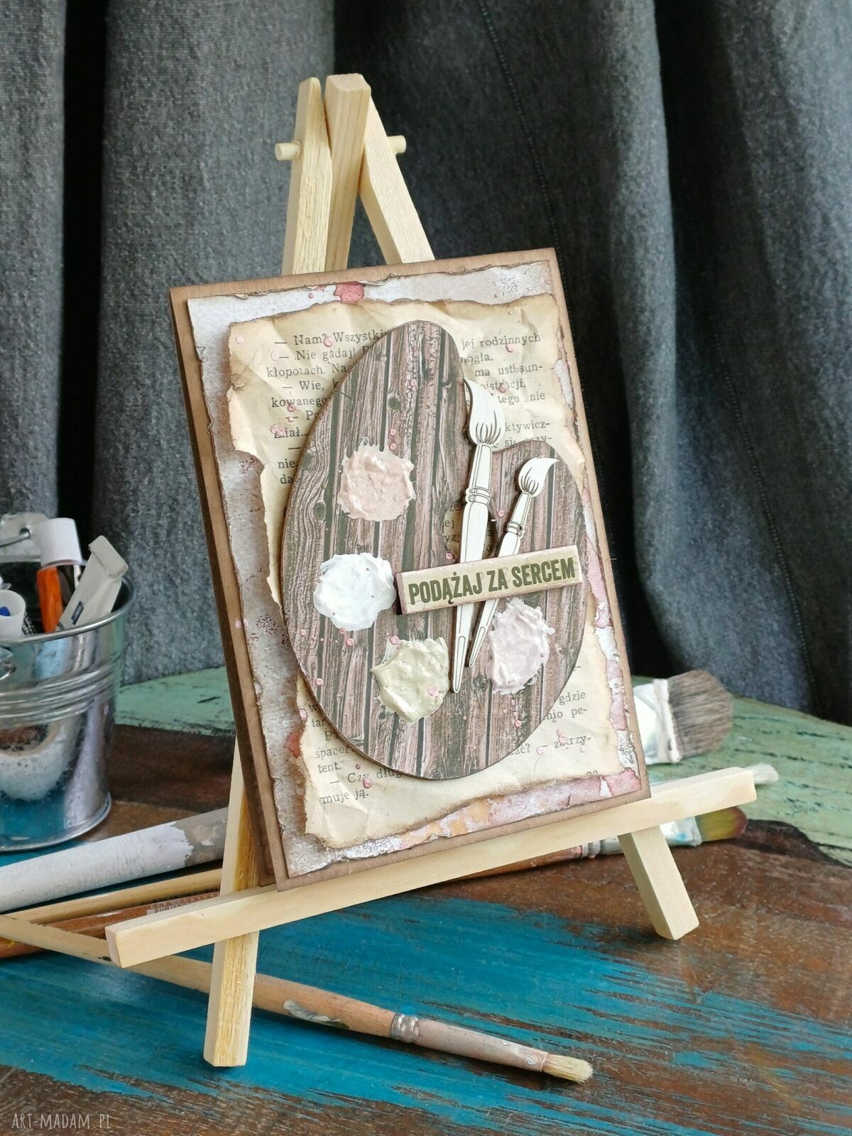 Ręcznie robiona kartka scrapbooking