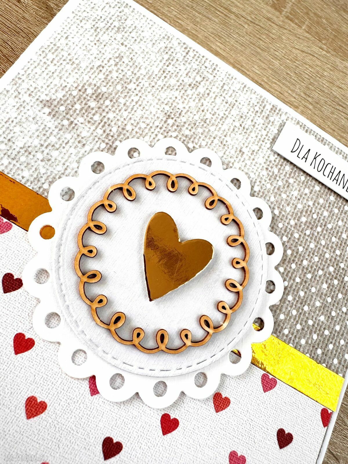 Kartka dla Babci scrapbooking, personalizowane gratulacje i kieszonka na pieniądze