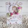 różowe scrapbooking kartki kartka dla babci, z pudełkiem, 912