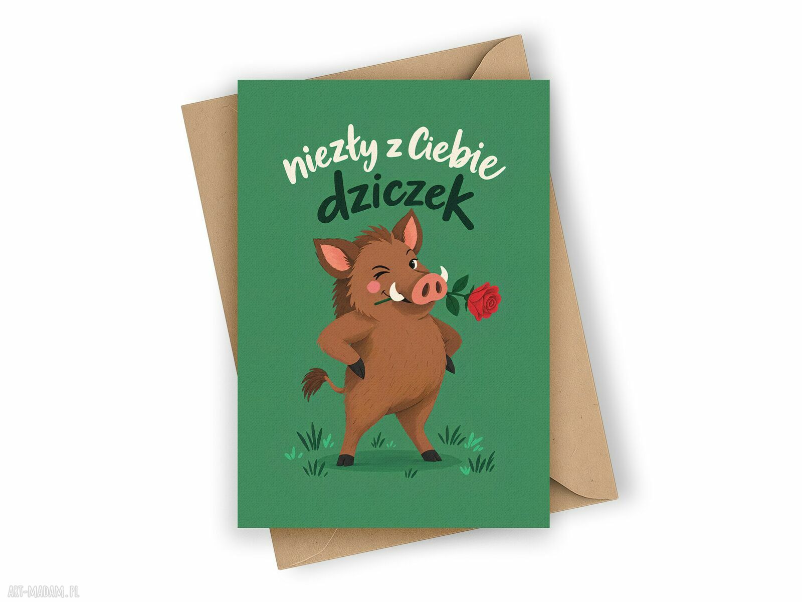 Zabawna kartka dla chłopaka - Niezły z Ciebie dziczek!