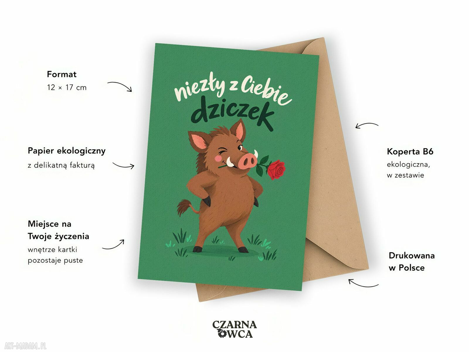 Zabawna kartka dla chłopaka - Niezły z Ciebie dziczek!