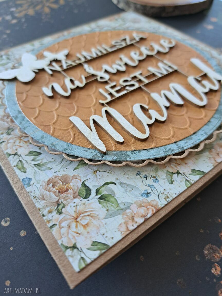 Kartka dla mamy na Dzień Matki - „Najmilsza na świecie jest mi mama”