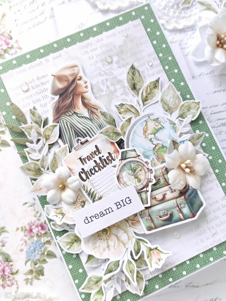 scrapbooking kartki: Kartka dla kobiety, w pudełku Hand Made