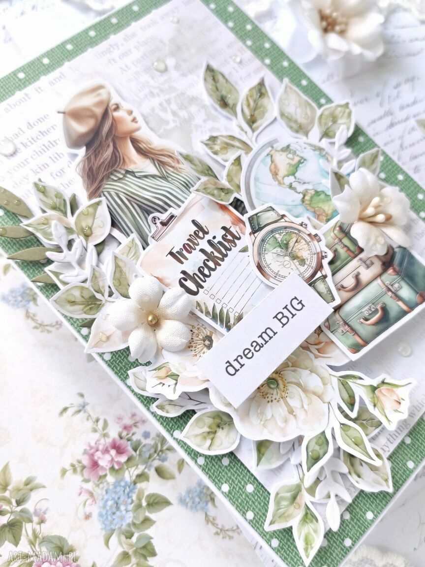 scrapbooking kartki: Kartka dla kobiety, w pudełku Hand Made