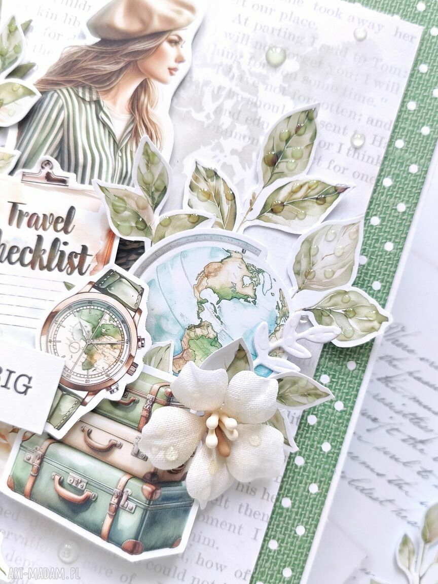 scrapbooking kartki: Kartka dla kobiety, w pudełku Hand Made
